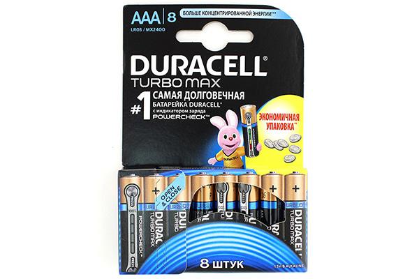 Duracell AAA Turbo MAX LR03-8BL, 8 pièces