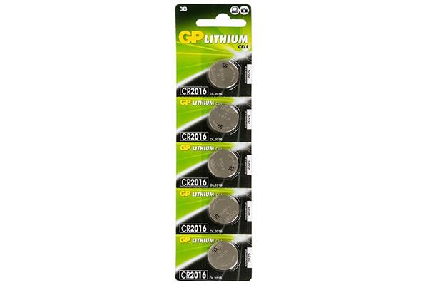 GP Lithium CR2016 5 pièces